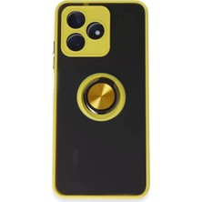 TeknoKapsül C53 Kılıf Montreal Yüzüklü Silikon Kapak - Sarı