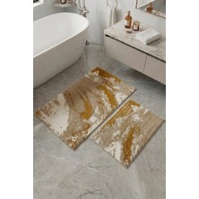 Neşe Home Collection Banyo Paspas Seti 2'li | Kaymaz Taban, Yıkanabilir | Leke Tutmaz Klozet Takımı 60X100-40X60CM