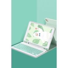 Die Grup  Ipad Pro 11 (2022) Kılıf KC01 Smart Klavyeli Tablet Kılıfı - Açık Yeşil