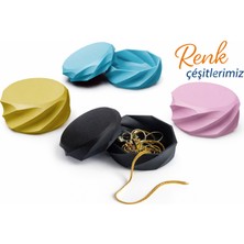 Yapı3D Takı Kutusu Organizer 7,5x7,5 cm | Kapaklı Mücevher Kutusu |taşınabilir Seyahat Takı Saklama Kutusu