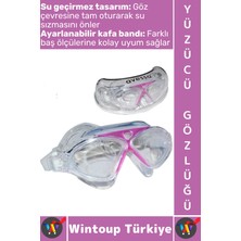 Wintoup #gözlük Ergonomik Konforlu Su Geçirmez Buğu Önleyici Ayarlanabilir Şık Çocuk Yetişkin Yüzücü Gözlüğü