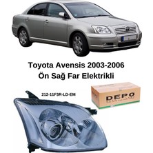 Doğru Oto Toyota Avensis Depo Ön Sağ Far Elektrikli 2003-2005