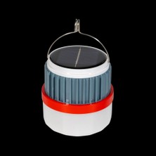 Tg Tek-İş Global Solar LED Kamp Feneri Şarjlı – USB Girişli Taşınabilir Kamp Lambası (Askılı, Outdoor, Acil Durum)