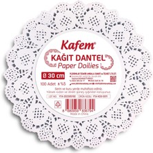 Kafem 30 cm Yuvarlak Dantel Kağıt 100 Adet