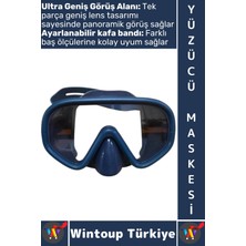 Wintoup #gözlük Konforlu Sızdırmaz Buğu Önleyici Ultra Geniş Görüş Ayarlanabilir Deniz Dalış Yüzücü Maskesi