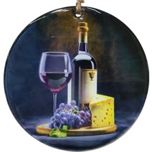 Mixperi Gurme Temalı Cam Duvar Süsü - 16 cm Mutfak Aksesuarı