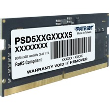 Patriot Signature Line 16GB (1X16GB) Ddr5 5600MHZ CL46 Sodımm Gaming Ram (PSD516G560081S)