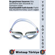 Wintoup #gözlük Konforlu Silikon Su Sızdırmaz Buğu Önleyici Çok Şık Ayarlanabilir Deniz Havuz Yüzücü Gözlüğü
