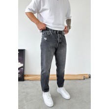 HAFKA Füme Basic Yırtıklı Boyfriend Pantolon