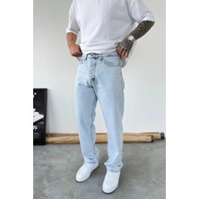 HAFKA Buz Mavi Soft Degrade Baggy Pantolon