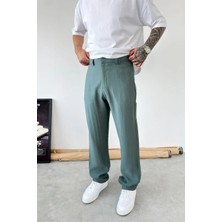 HAFKA Haki Modal Kumaş Baggy Pantolon