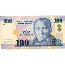 Urlanumis 8. Emis. 100 Yeni Türk Lirası 2007 (8. Emisyon) A82 Harfi Çt Banknot