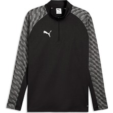 Puma TEAMLIGA26 Training 1/4 Zip Erkek Futbol Antrenman Uzun Kollu Tişört 65972403 Siyah