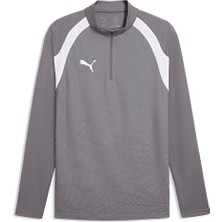 Puma TEAMFINAL26 Training 1/4 Zip Erkek Futbol Antrenman Uzun Kollu Tişört 65967913 Gri