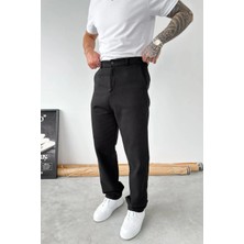 HAFKA Siyah Dokulu Basic Baggy Pantolon