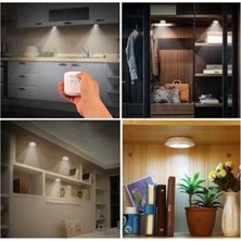 Uzaktan Kumandalı 3 Lü Spot LED Lamba Kablosuz Pilli Işıldak