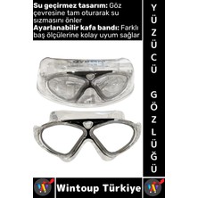 Wintoup #gözlük Çocuk Yetişkin Konforlu Su Geçirmez Buğu Önleyici Ayarlanabilir Kayış Şık Yüzücü Gözlüğü