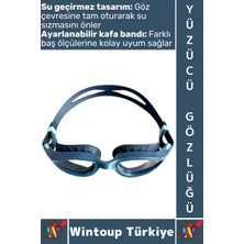 Wintoup #gözlük Konforlu Silikon Su Sızdırmaz Buğu Önleyici Çok Şık Ayarlanabilir Deniz Havuz Yüzücü Gözlüğü