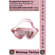 Wintoup #gözlük Yetişkin Çocuk Sızdırmaz Buğu Önleyici Uv Korumalı Lens Çok Şık Ayarlanabilir Yüzücü Gözlüğü