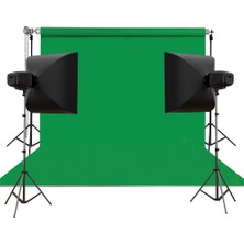 Hs Stüdyo Teknik 270X580CM Yeşil Taşınabilir Kumaş Fon Perdesi