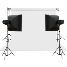 Hs Stüdyo Teknik 270X580CM Beyaz Taşınabilir Kumaş Fon Perdesi