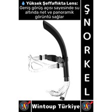Wintoup #şnorkel Konforlu Yüksek Şeffaf Görüş Havuz Deniz Yüzme Eğitim Ayarlanabilir Önden Dalış Şnorkeli