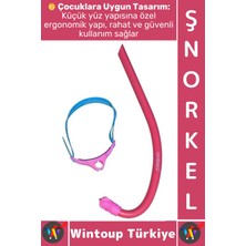 Wintoup #şnorkel Konfor Geniş Görüş Deniz Havuz Dalış Yüzme Eğitim Ayarlanabilir Çocuk Önden Dalış Şnorkeli