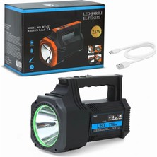 TeknoKapsül Şarjlı Dev Boy El Feneri 25W Süper Parlak LED El Lambası Kamp, Güvenlik Için Ideal