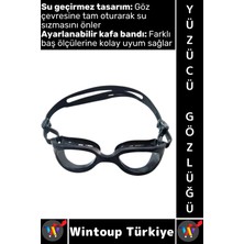 Wintoup #gözlük Ergonomik Konforlu Silikon Su Geçirmez Buğu Önleyen Ayarlanabilir Deniz Havuz Yüzücü Gözlüğü