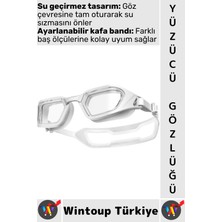 Wintoup #gözlük Yetişkin Çocuk Su Sızdırmaz Buğu Önleyici Lens Şık Ayarlanabilir Deniz Havuz Yüzücü Gözlüğü