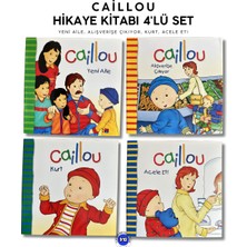 Burhan Yayınları Caillou Hikaye Kitabı 4’lü Set | Yeni Aile - Alışverişe Çıkıyor - Kurt - Acele Et!