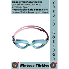 Wintoup #gözlük Konforlu Silikon Su Sızdırmaz Buğu Önleyici Çok Şık Ayarlanabilir Deniz Havuz Yüzücü Gözlüğü
