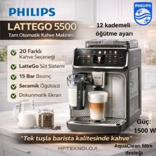 Philips 5500 Serisi Lattego Tam Otomatik Espresso Makinesi + 500 Gr. Kahveçekirdeği Hediye