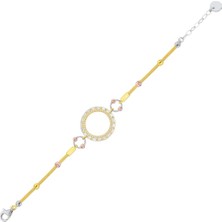 INNUENDO JEWELRY 925 Ayar Gümüş Renkli Boncuklu Çeyrekli Bileklik