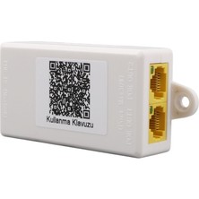 TeknoKapsül Uranium POE-RP12P 1 Port Poe Gi̇ri̇ş Besleme+ 2 Port Poe Çikiş 10/100 Plasti̇k Kasa Poe Repeater