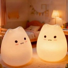 Livenda Kedi Tasarımlı Renk Değiştirebilen Dokunmatik Gece Lambası