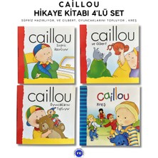 Burhan Yayınları Caillou Hikaye Kitabı 4’lü Set | Sürpriz Hazırlıyor, ve Gilbert, Oyuncaklarını Topluyor, Kreş