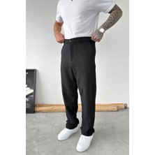 HAFKA Siyah Fitilli Baggy Pantolon