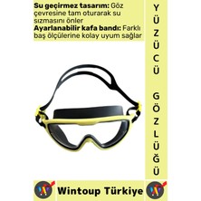Wintoup #gözlük Yetişkin Çocuk Sızdırmaz Buğu Önleyici Uv Korumalı Lens Çok Şık Ayarlanabilir Yüzücü Gözlüğü