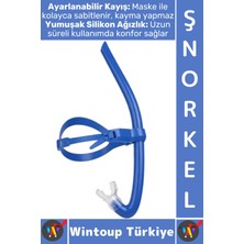 Wintoup #şnorkel Konforlu Yüksek Görüş Açı Havuz Deniz Yüzme Eğitim Ayarlanabilir Kayış Önden Dalış Şnorkeli