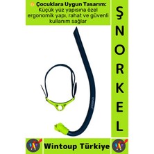 Wintoup #şnorkel Konfor Geniş Görüş Deniz Havuz Dalış Yüzme Eğitim Ayarlanabilir Çocuk Önden Dalış Şnorkeli