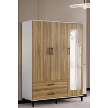 Hermobi BONY 3 Kapılı 2 Çekmeceli Gardırop