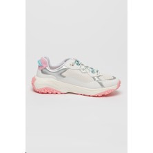 Hugo Kadın Marka Logolu Bağcıklı Kaydırmaz Tabanlı Günlük Gri Sneaker 50516936-102