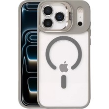 TeknoKapsül Iphone 17 Remim Lensli Magsafe Standlı Kapak - Titan Gri