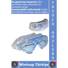 Wintoup #gözlük Ergonomik Konforlu Su Geçirmez Buğu Önleyici Ayarlanabilir Şık Çocuk Yetişkin Yüzücü Gözlüğü