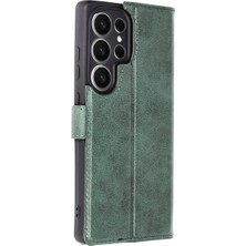 Herşey Trend Herşeytrend Samsung Galaxy S25 Ultra Kılıf Trend S Plus Kapaklı Kılıf - Yeşil