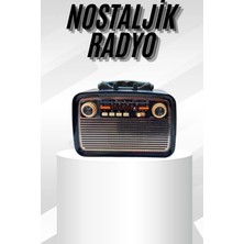 TeknoKapsül Müzik Kutusu Bluetooth Bağlantılı El Fenerli Nostaljik Tasarım Radyo