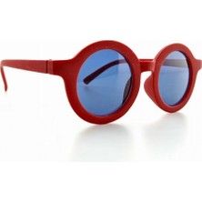 Pileli Store Kids Güneş Gözlüğü Kırmızı Yuvarlak Çerçeve Uv 400 Korumalı Ce Belgeli Çocuk Güneş Gözlüğü