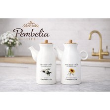 PremiumPort Porselen 2'li Yağlık ve Sirkelik Set, 1000ML, Şık ve Kullanışlı Tasarım
