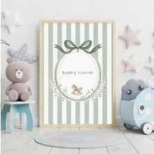 Voba Store Kişiselleştirilmiş Çocuk Odası Özel Isimli Çerçeve Görünümlü Mdf Tablo -82